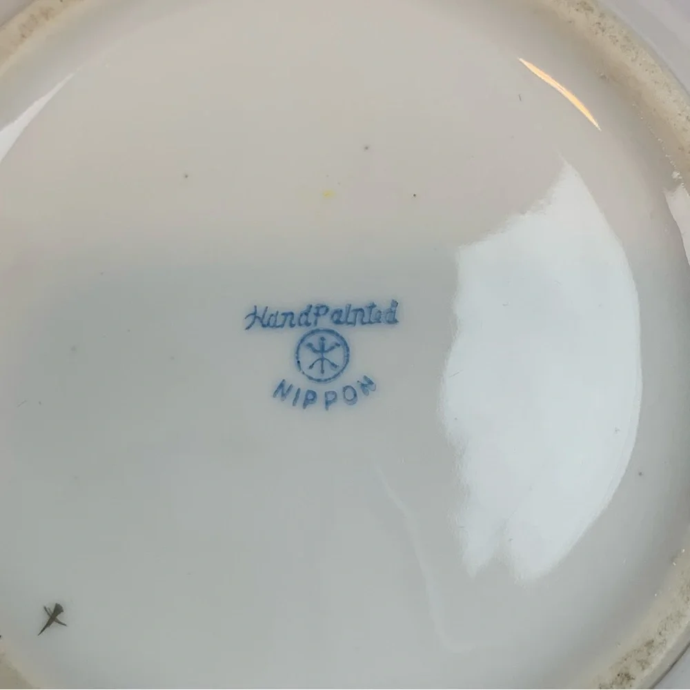 Nippon Hand Painted Moriage Sugar Bowl